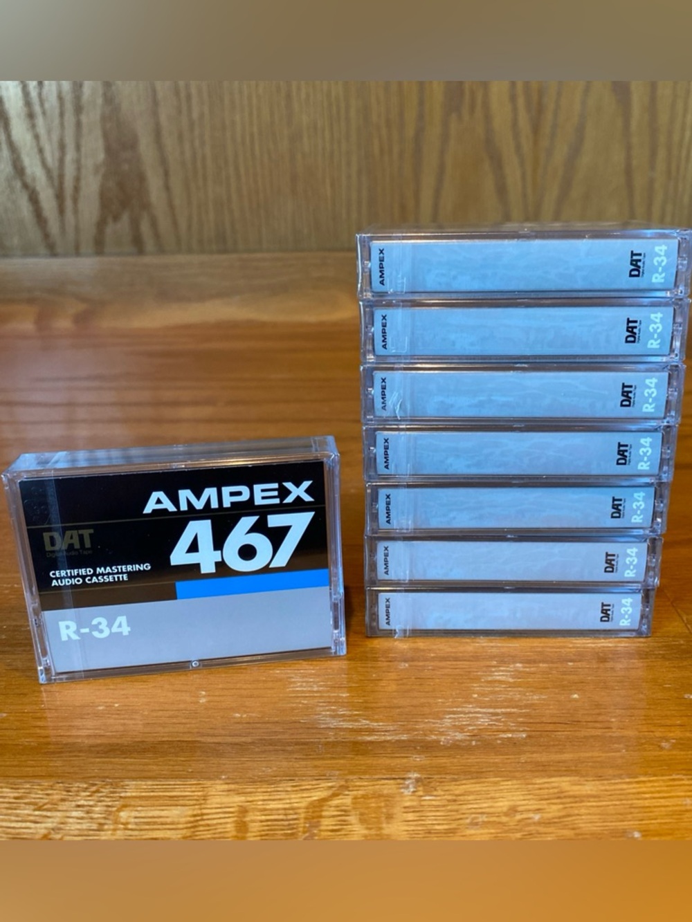 Ampex 467 R-34 DAT Certified Mastering Digital Audio Cassettes Sealed Lot of 8